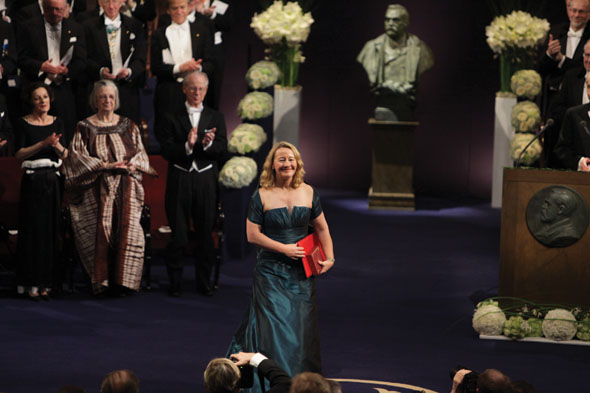 Carol Grieder at Nobel ceremony
