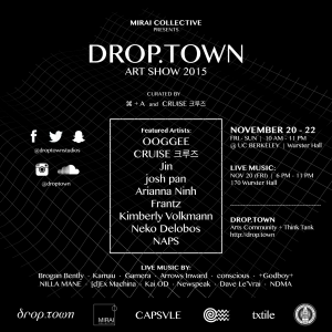 DROP.TOWN Art Show 2015 Flyer (Back)