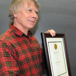 Professor Gary Sposito with award plaque
