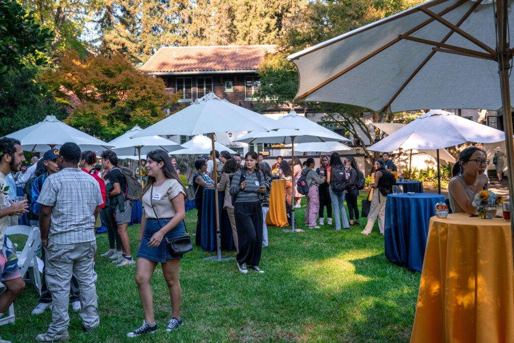 Graduate students at the diversity welcome reception event