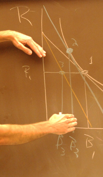 Photo of someone drawing a line graph
