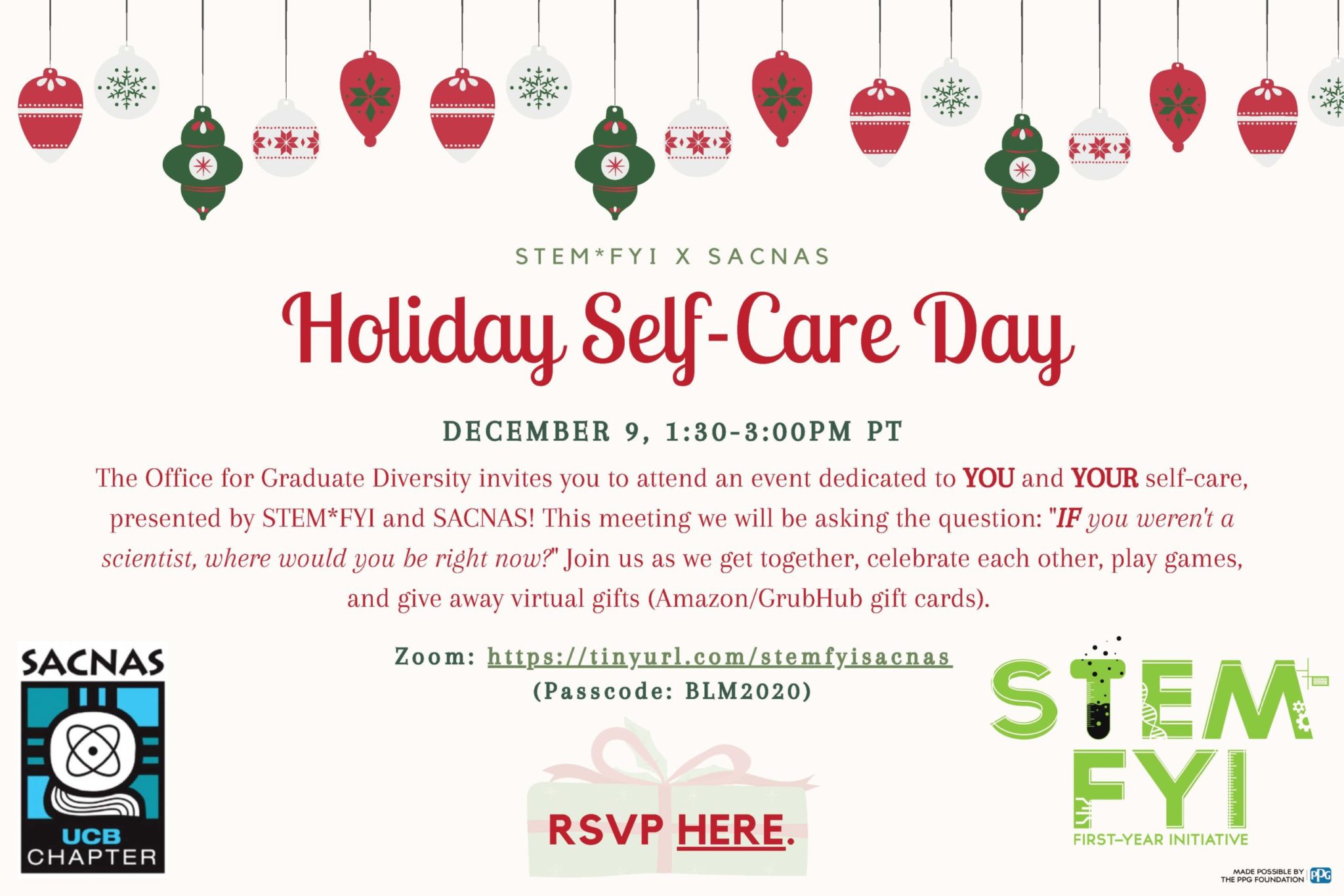 STEM_FYI x SACNAS Holiday Self-Care Day