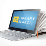 image of computer with UC Library search in it