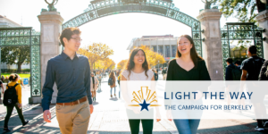 Image of three students with Light the Way, The Campaign for Berkeley