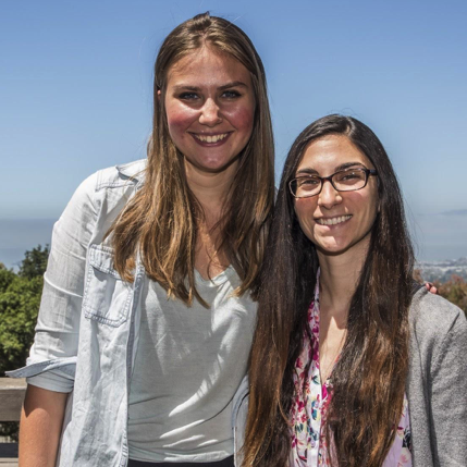 Photo of Laleh Cote and Erika, a fellow researcher