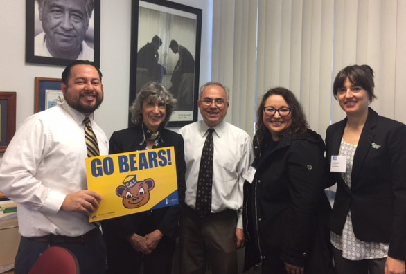 The UC Berkeley group with representatives of the Latino Caucus