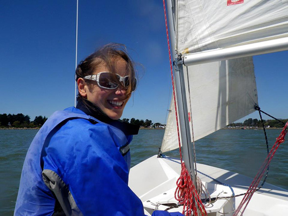 Image of Rachel Weinrib sailing on the Coronado