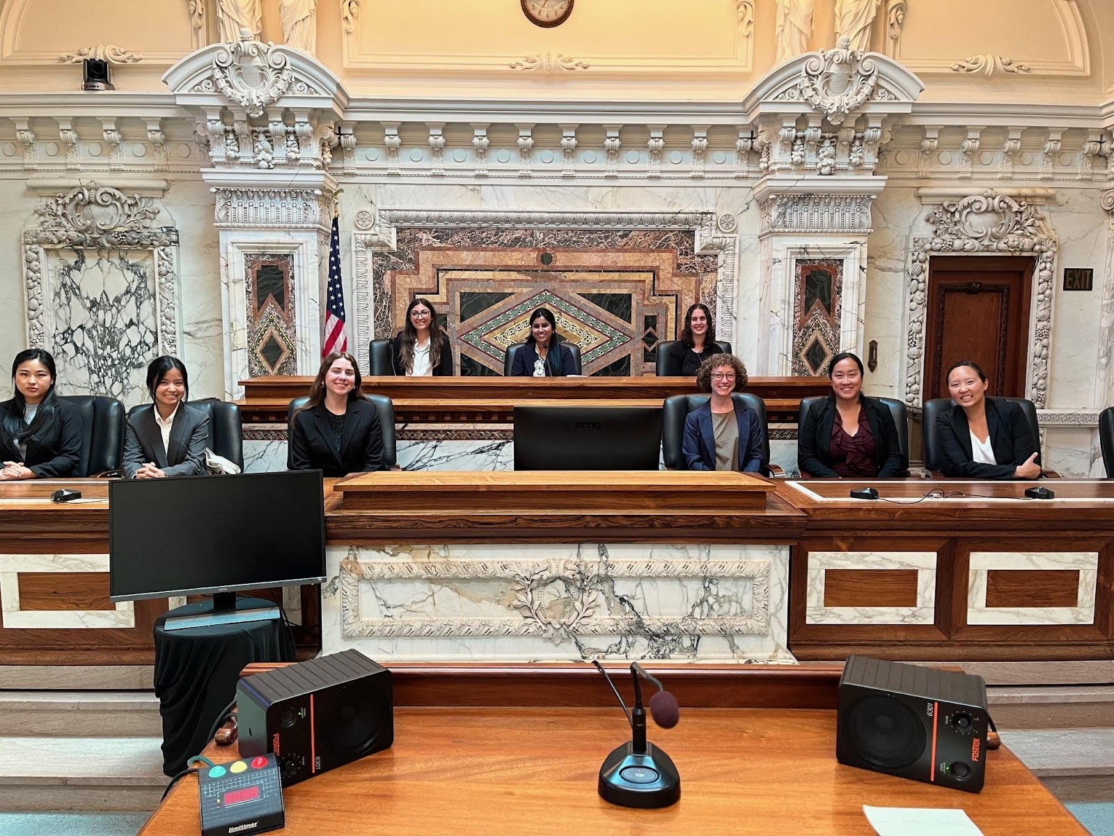 Federal Public Defender interns with our supervisor Assistant Federal Public Defender at the Ninth Circuit Court of Appeals in SF.